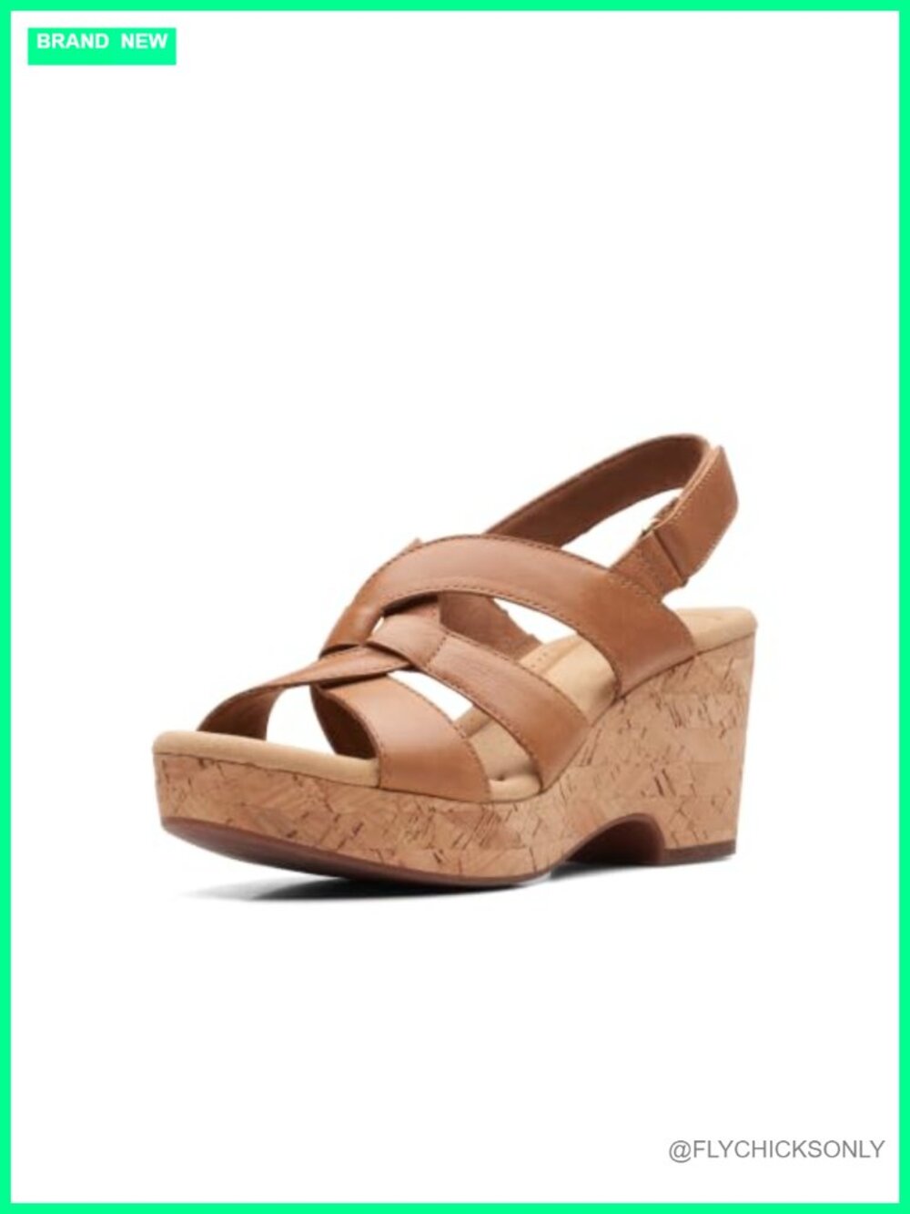 Cork Wedge Sandal with Leather and Open Toe for Beach and Casual Wear